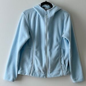 Columbia Blue Fleece Hooded Zip Up Jacket
